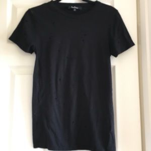 Lulus Distressed Black T Shirt